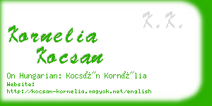 kornelia kocsan business card